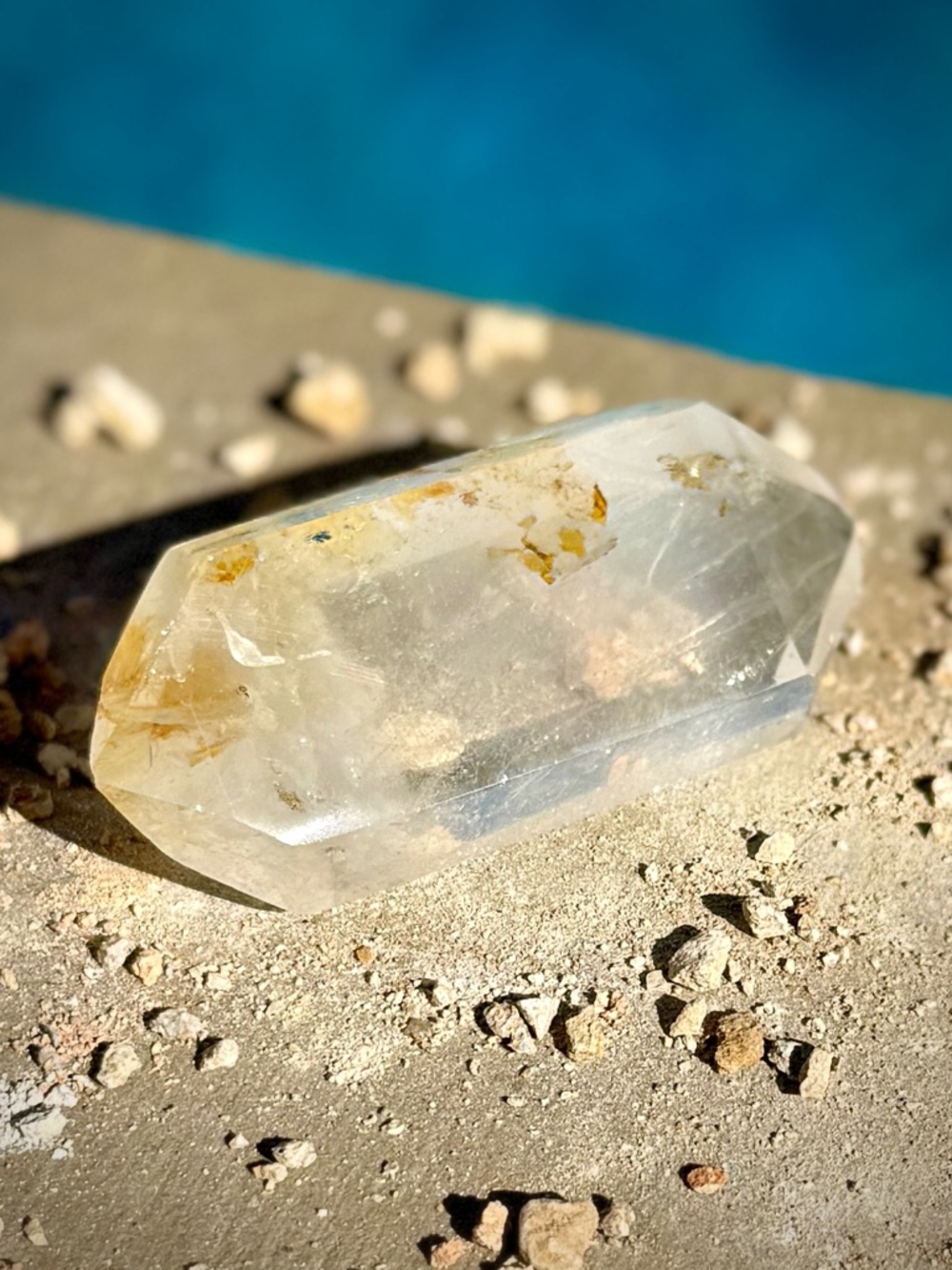 Double Terminated Madagascar Clear Quartz Palm Crystal/Double Pointed Wand